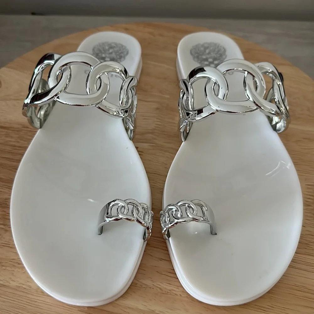 Vince Camuto Emagenta Metallic Jelly Slide Sandal